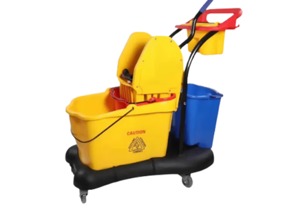 Heavy Duty Mop Bucket And Wringer Trolley Double Bucket - Water Separate