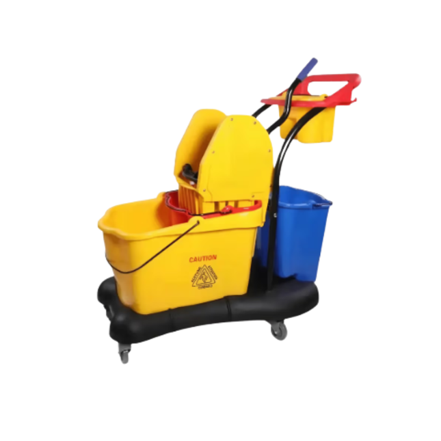 Heavy Duty Mop Bucket And Wringer Trolley Double Bucket - Water Separate