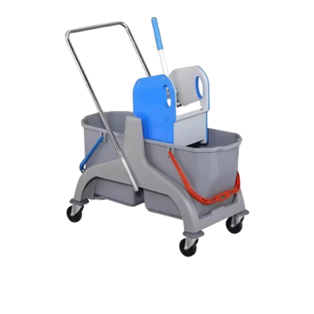 Plastic Double Bucket Wringer Trolley