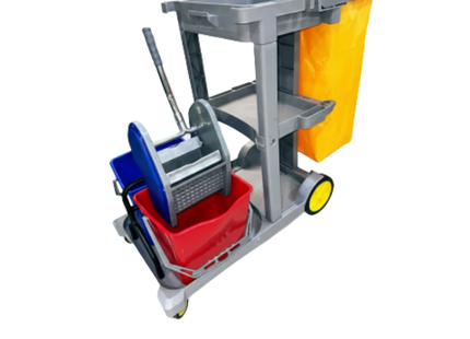 CHST16A - Janitor Trolley With Mop Wringer Grey color
