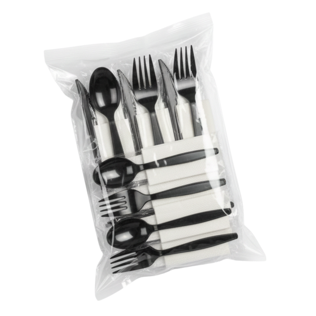 Heavy Duty Black Cutlery Sets