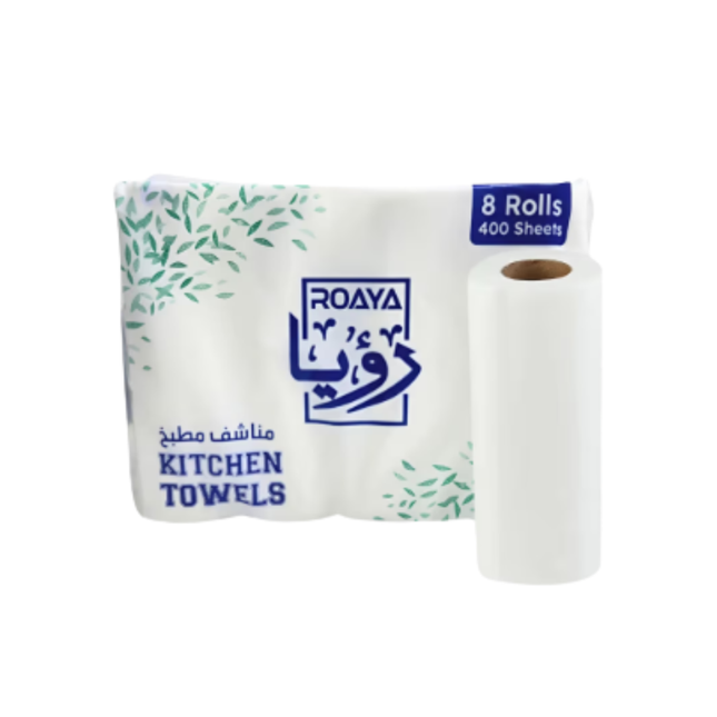 Kitchen roll 28x21 cm 50 sheets x 2 ply - 8 Rolls