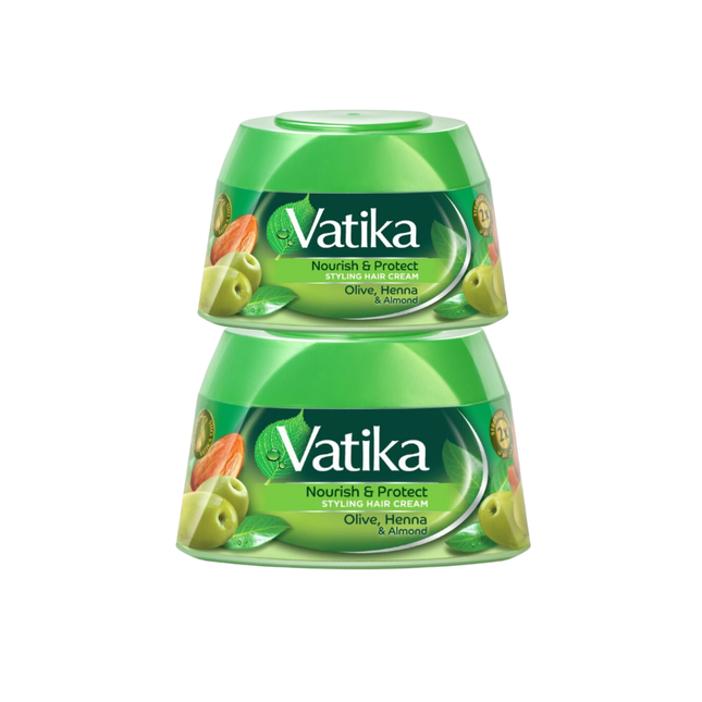 Vatika Hair Cream 2 Pcs - 140 ML Olive , Henna & Almond