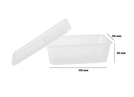 Clear Rectangle Microwave Container 750 Ml