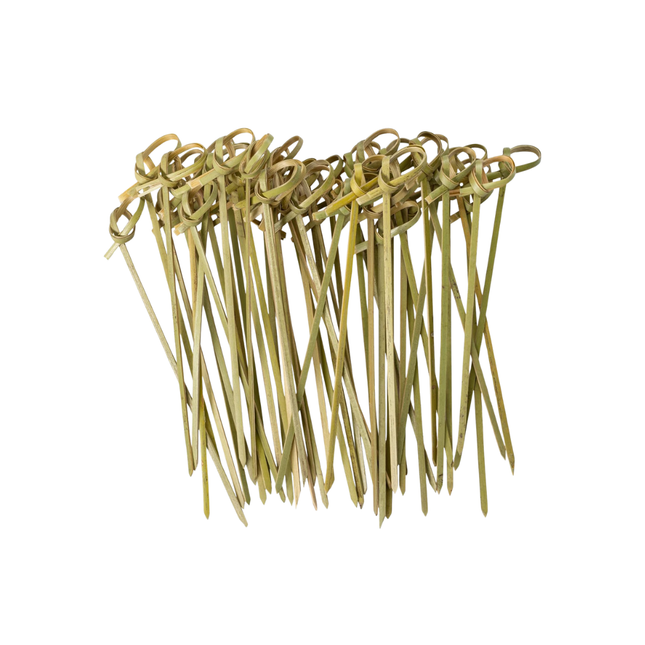 Bamboo Knotted Skewer 120 MM - 100 Pieces