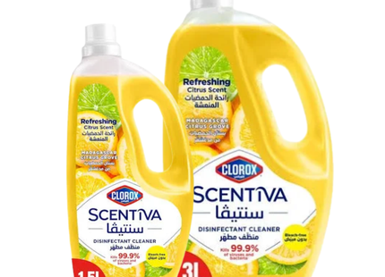 Clorox Scentiva Disinfectant Cleaner 3 Ltr + 1.5 Ltr