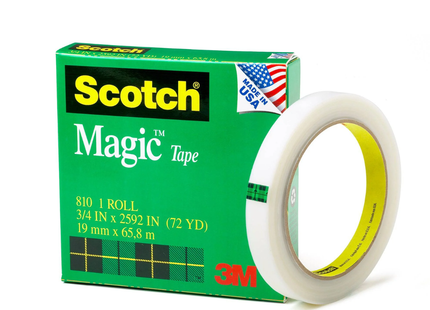 Scotch Magic Tape 1 Roll 3/4 x 36 yd 19mm x 32.9 m