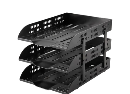 File Tray 3 Tier , Black