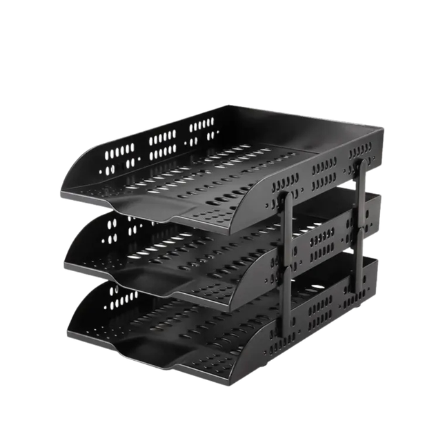 File Tray 3 Tier , Black