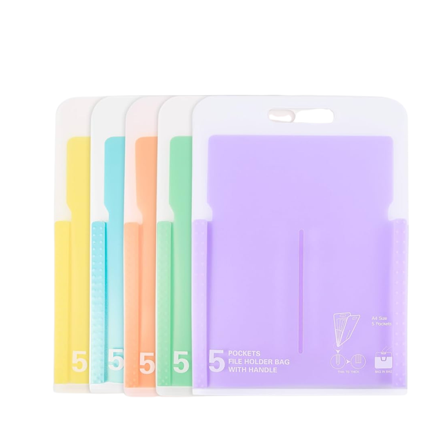 5 Pockets File Holder Bag With Handle