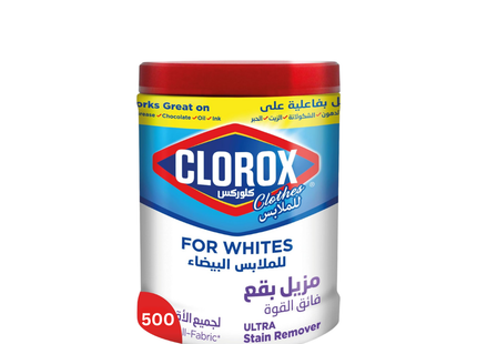 Clorox Ultra Stain Remover For Whites, Powder, 500gm