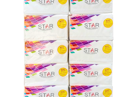 Star Premium Facial Tissues, 600 Sheets x 2-Ply