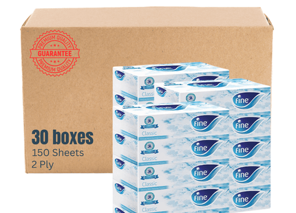Facial Tissue Fine 130 Sheets 2 Ply - Carton
