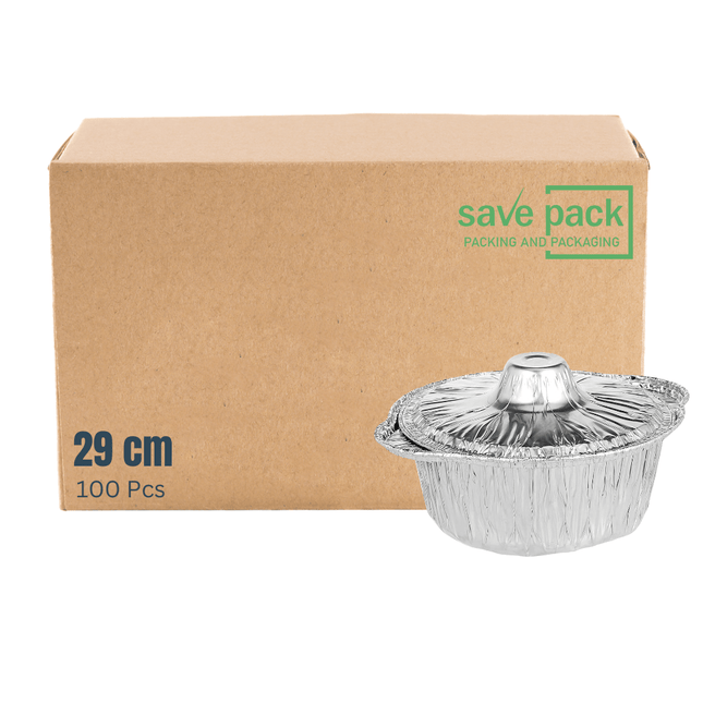 أواني ألومنيوم 29 سم قطعة/حزمة/كرتون - كرتون