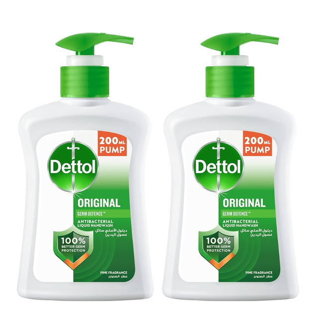 صابون ديتول الأصلي لغسيل اليدين برائحة الصنوبر 200 مل × 2