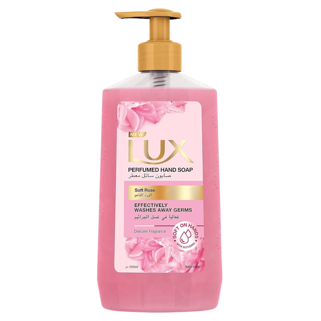 Lux Perfumed Hand Wash, 500ml Piece/Carton - Piece, Soft Rose