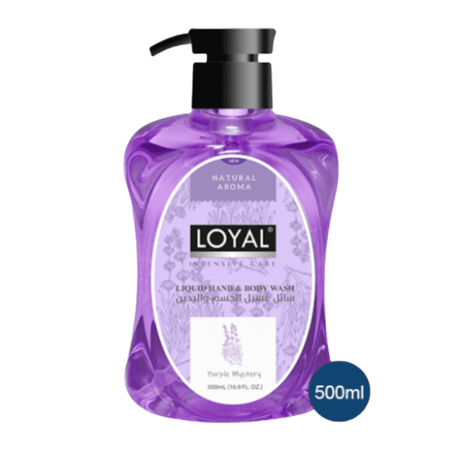 غسول اليدين والجسم السائل من لويال، 500 مل - قطعة، لون أرجواني غامض