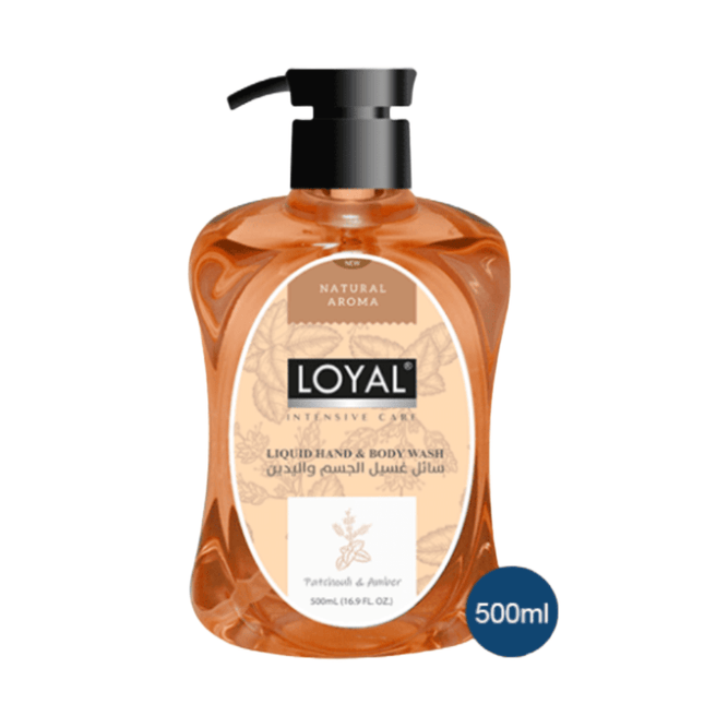 غسول اليدين والجسم السائل من لويال، 500 مل - قطعة، بنكهة العنبر