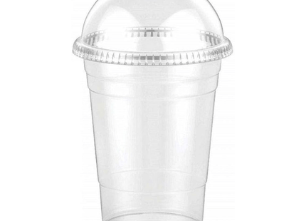 Plastic juice Cup + Dome Lid - 14oz