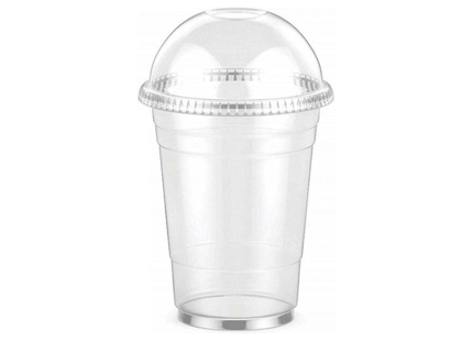 Plastic juice Cup + Dome Lid - 10 oz