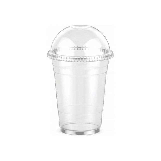 Plastic juice Cup + Dome Lid - 10 oz