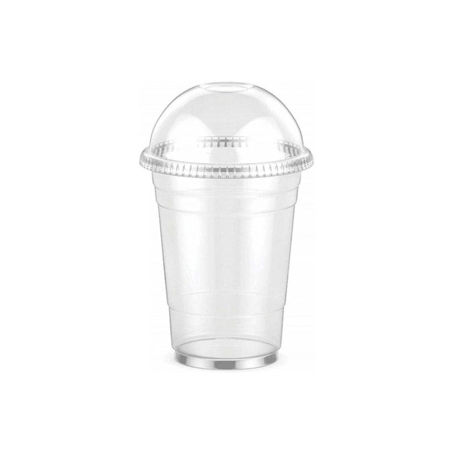 Plastic juice Cup + Dome Lid - 8oz