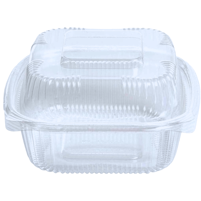 Clear Plastic Hinged Food Take-Out Container 1-Compartment 16*16*6/16*16*8/16*16*11 cm - 16*16*11 cm