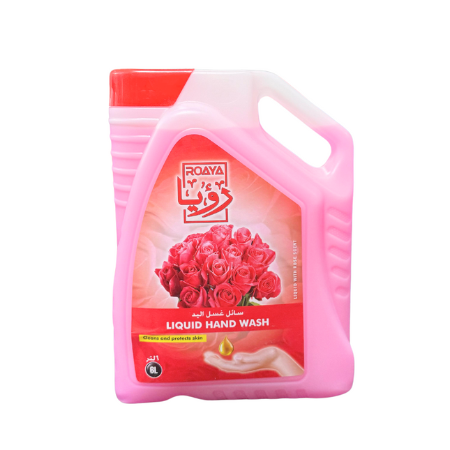 غسول اليدين الفاخر من روايا، 6 لتر، وردي