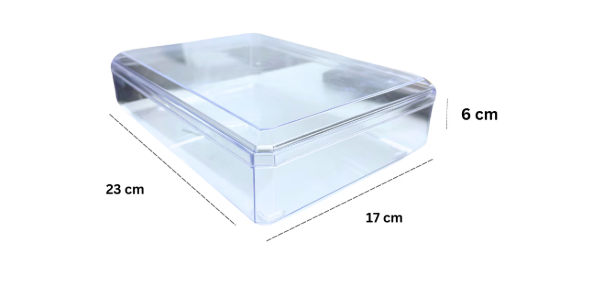 Plastic Crystal Container Rectangle - 606