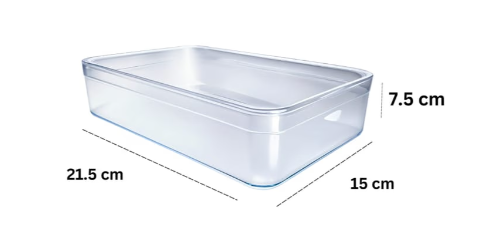 Plastic Crystal Container Rectangle - 605