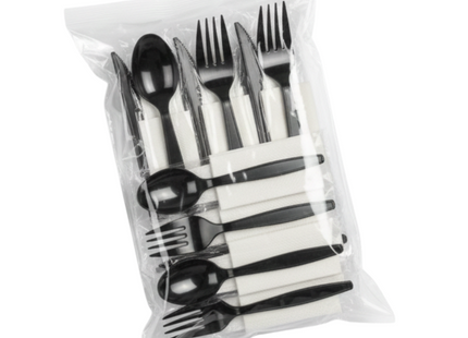 Heavy Duty Black Cutlery Sets
