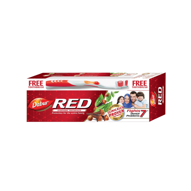 Dabur Red Ayurvedic Toothpaste 200 g + Toothbrush