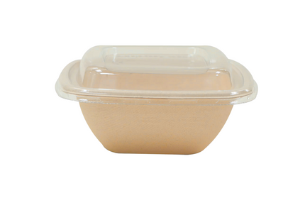Bagasse Square Tub 500 ML + Lid