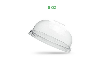 Dome Lid For Ice Cream Cup 6 Oz