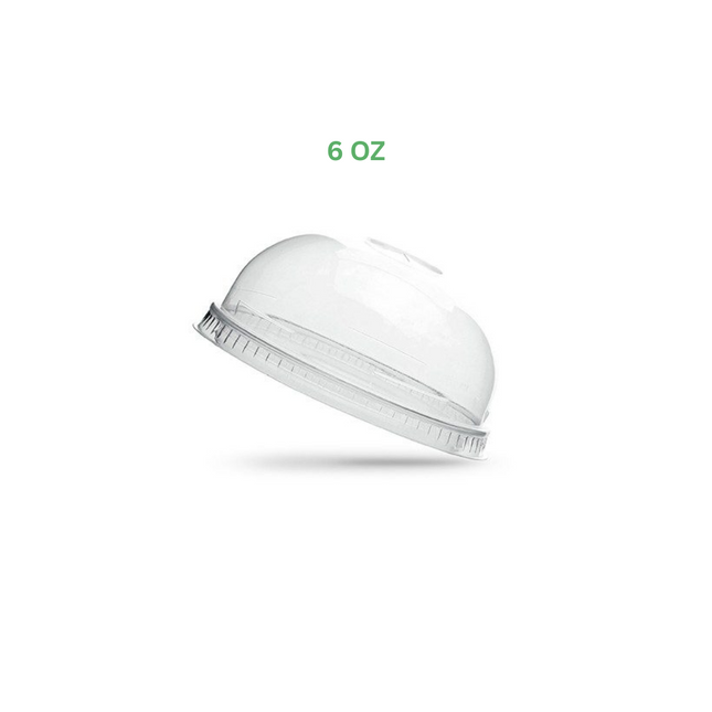 Dome Lid For Ice Cream Cup 6 Oz