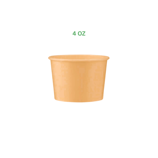 Ice Cream Paper Cup Brown 4 Oz