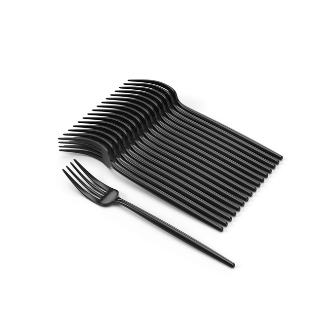 Black Plastic Fork 50 Pieces