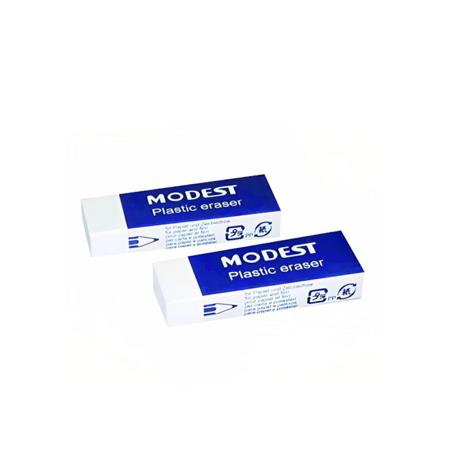 MODEST Plastic Erasers - 2 Pieces