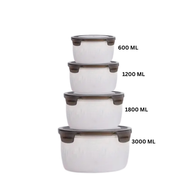 Round Storage Container 4 Pieces