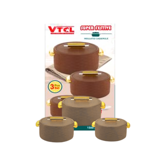 Super Festive Insulated Casserole 3 Sizes - 1500 - 2000 - 2500 ml