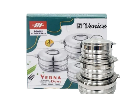 Stainless Steel  Hot Pot 1000 - 2000 - 3000 ML