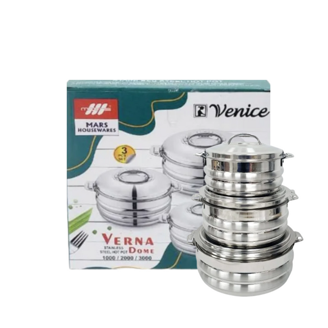 Stainless Steel  Hot Pot 1000 - 2000 - 3000 ML
