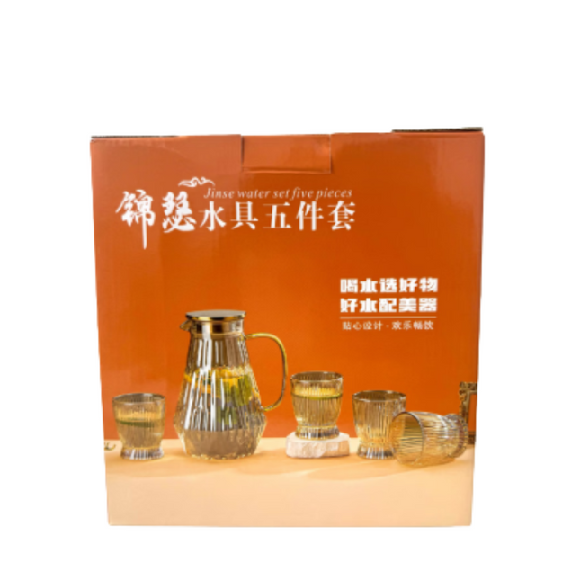 Glass Water Set 2L + 280 Ml Cups