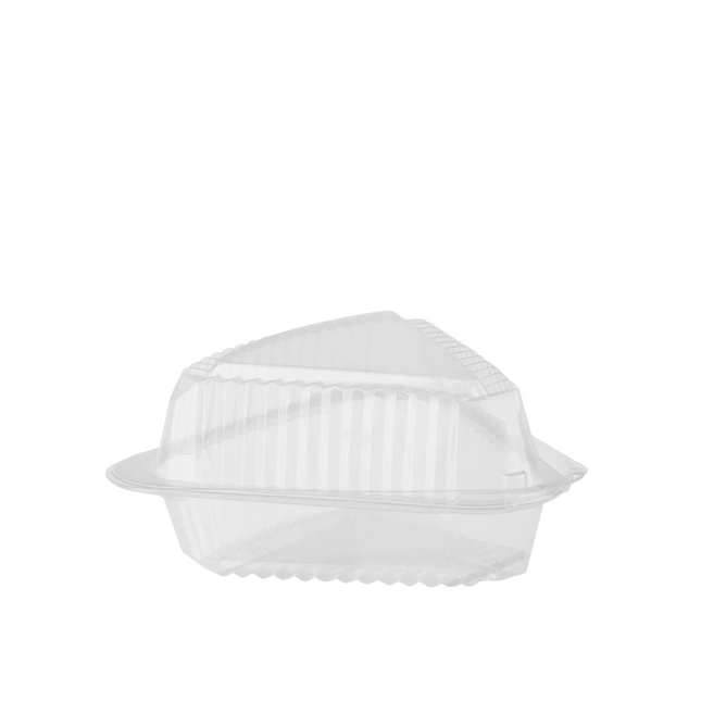 Hinged Triangle Clear Cake slice container