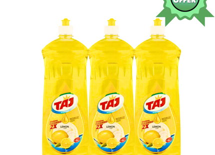 غسول أطباق تاج بالليمون 1 لتر × 3 قطع