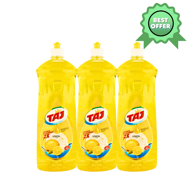 Taj Dish Wash Lemon 1 L x 3 Pcs