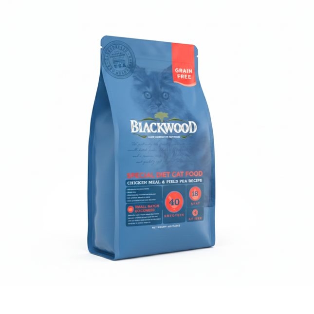 Blackwood Grain free Chicken Meal & Field Pea Recipe All life stages cat food/ 1.82 kg x 5 Packets
