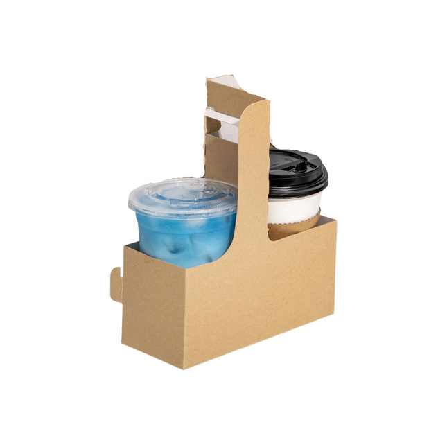 Kraft Paper Drink Carrier - Fits 2 Cups