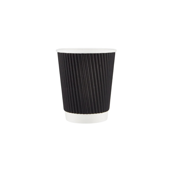 Ripple Cup Black Color 8 Oz