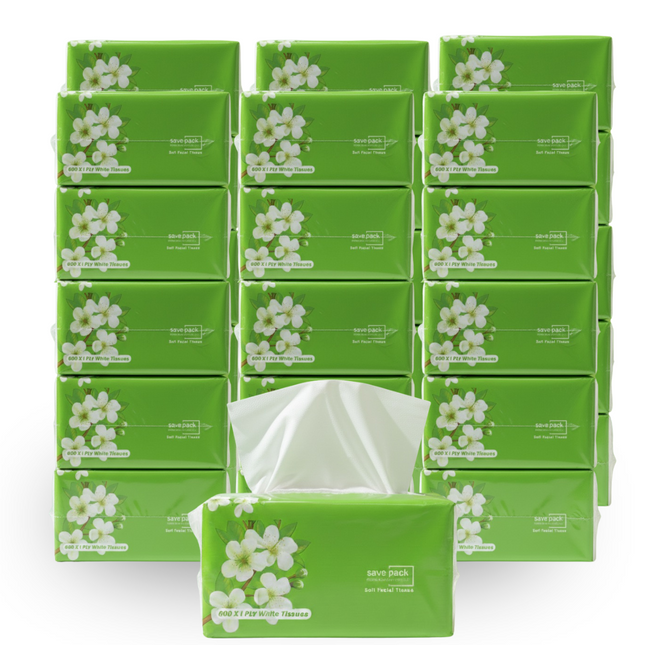 SAVE PACK Facial Tissue 600 Sheets - 30 Boxes